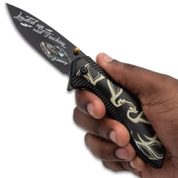 The Bandit Knife in hand