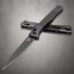 Open and closed knives with textured handles