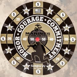 USMC-themed paper target with scoring zones