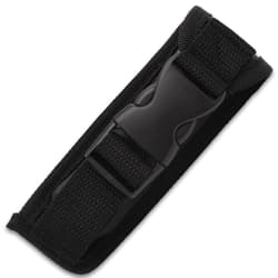 Black nylon sheath with buckle closure