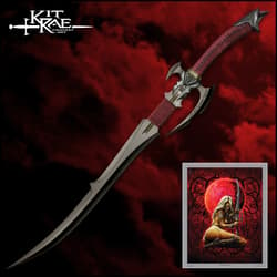 Kit Rae's Avoloch Sword Of Enetha Dark Edition comes with a certificate of authenticity and a custom art print