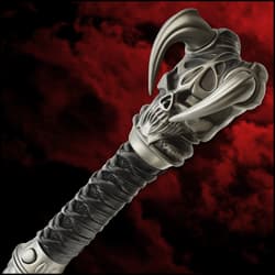 Full image of the Black Vorthelok Forged Sword Cane in the shaft.