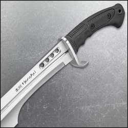 Honshu Spartan Sword And Sheath - 7Cr13 Stainless Steel Blade, Grippy TPR Handle, Stainless Steel Guard - Length 23”