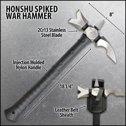 Dimensions of the Spike War Hammer.