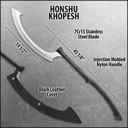 Honshu curved 7Cr13 stainless steel sickle style blade