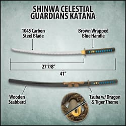 Dimension shot of the katana.