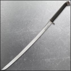 Honshu Boshin Damascus Katana With Scabbard - Damascus Steel, TPR Handle, Steel Guard And Pommel - Length 40 3/4”