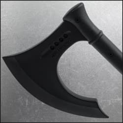 Close up image of the Battle Training Axe polypropylene blade.