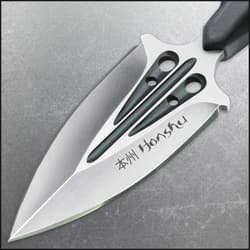 Honshu Small Covert Defense Push Dagger And Sheath - 7Cr13 Stainless Steel Blade, Molded TPR Handle - Length 4 3/4&rdquo;