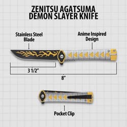 Diagram of Zenitsu Agatsuma Demon Slayer knife