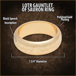 Gold ring with Elvish inscription, labeled features