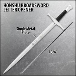 A dimnesion shot of the letter opener.