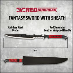 Fantasy sword with sheath, 28 inches long