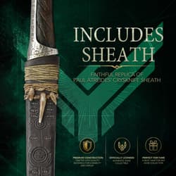 Crysknife sheath replica with detailed design and premium materials