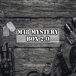 M48 Mystery Box 2.0 with gear on wood