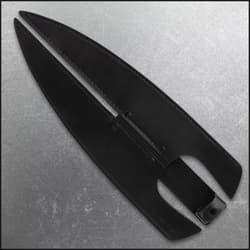 Black leather sheath for double-headed spear