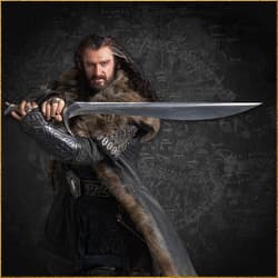 Character in fur cloak holding a large sword