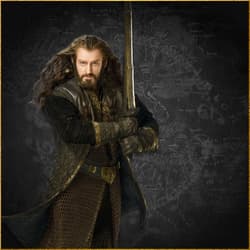 Character in armor holding a sword against a map backdrop