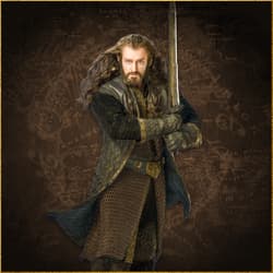 Character in armor holding a sword against a map backdrop