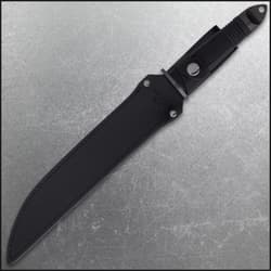 United Cutlery Honshu Midnight Forge Tanto - Stainless Steel, Black Blade, TPR Handle, Steel Guard And Pommel