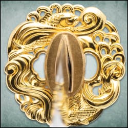 Odachi Tsuba close up