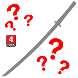 Mystery Katana Four-Pack - Brand-New Functional Katanas, Great Value For Price, Variety
