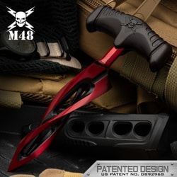 Double X Knives The Golf Tee Push Dagger Round Screw Bead Blast Blade w/  Crazy Fiber Handle and Kydex Sheath - Tactical Elements Inc