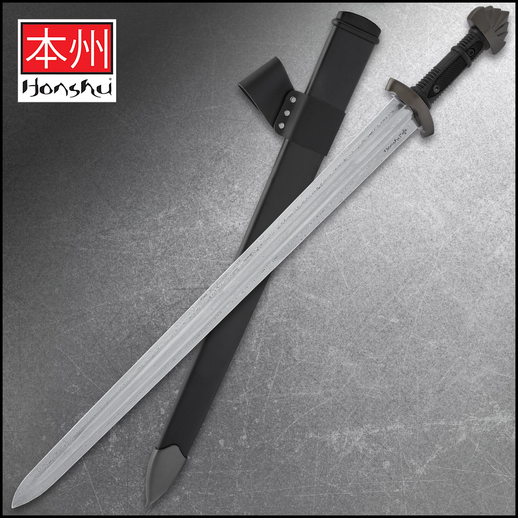 honshu-damascus-viking-sword-with-scabbard image