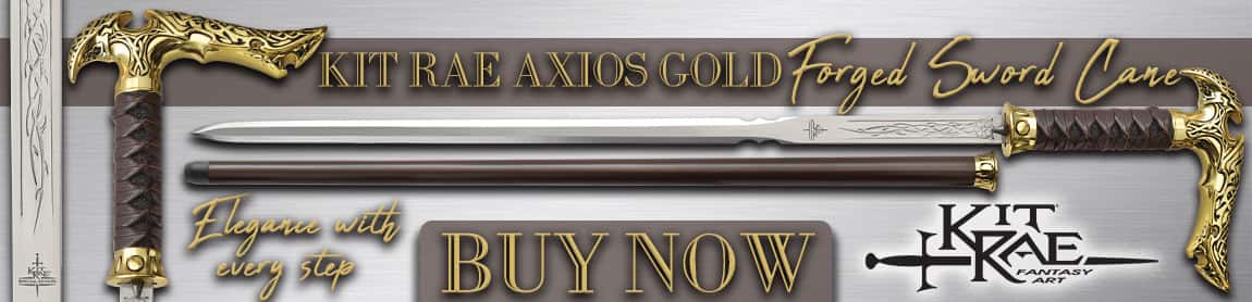 Kit Rae Axios Gold Forged Sword Cane