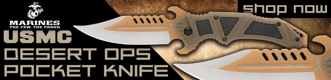 USMC Desert Ops Pocket Knife