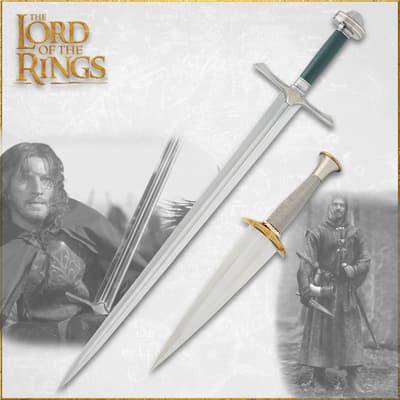 Sword and dagger with characters from Lord of the Rings