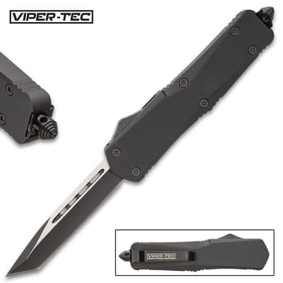 Viper Tec Ghost Series Black Tanto OTF Knife