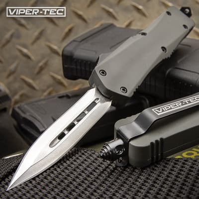 Mini Ghost Series Grey Double Edge OTF Knife