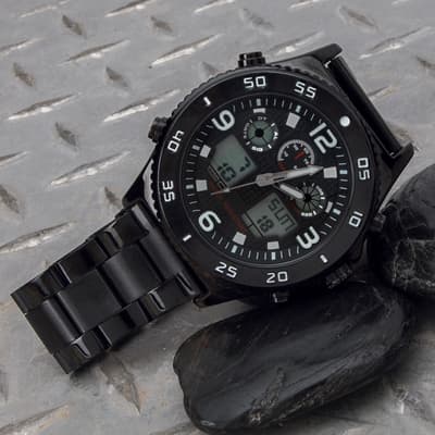 Black Stainless Everyday Casual Watch