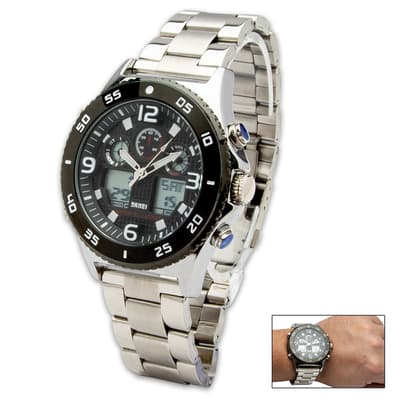 Contender Black And Stainless Everyday Casual Watch