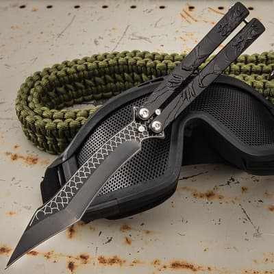 Black Dragon Butterfly Knife