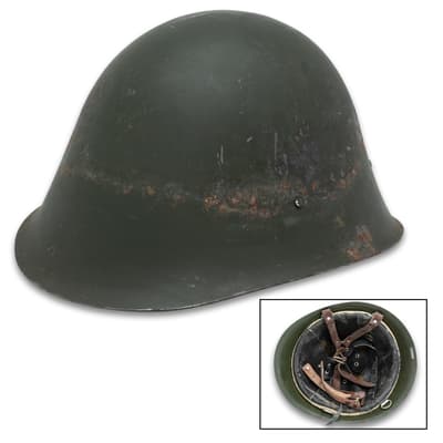 Romanian OD M73 Steel Helmet Military Surplus