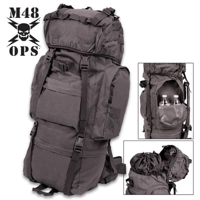 M48 Black Camping Backpack