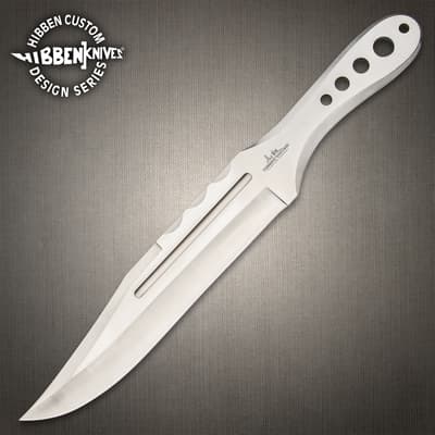 Single Hibben knife with a textured handle