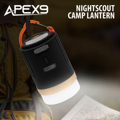 Apex9 Nightscout Camp Lantern with orange handle