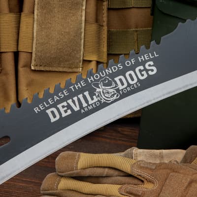 Devil Dogs Armed Forces Machete With Sheath