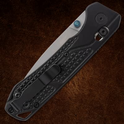 Timber Wolf Titan Flux pocket knife folded view with pocket clip