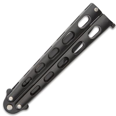 Black Slotted Butterfly Knife
