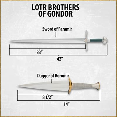 Dimensions of Faramir's sword and Boromir's dagger