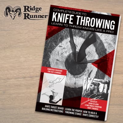 Knife throwing guidebook with diagrams and instructions