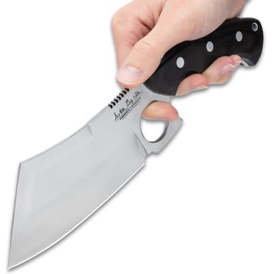 Gil Hibben Legacy Ebony Cleaver Knife With Sheath