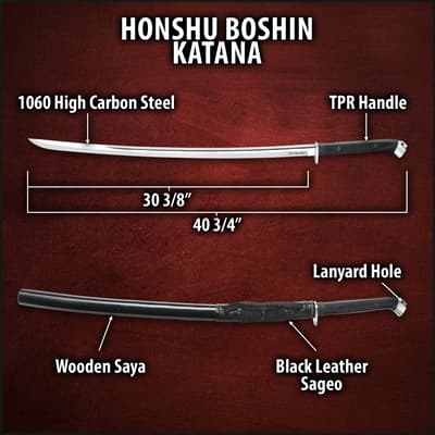 Honshu Boshin Katana with specifications and features