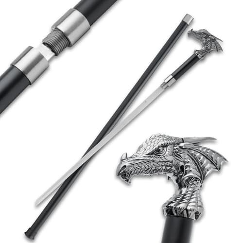 Samurai Sword Cane, Shillelagh, Hidden Swords & Defense Umbrella