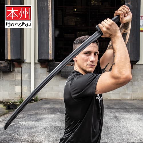 Honshu Practice Katana - One-Piece Polypropylene Construction, Textured Handle, Mimics Real Katana, For Training - Length 41”