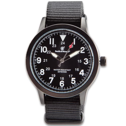 Smith & Wesson NATO Wristwatch - Canvas Band - Black